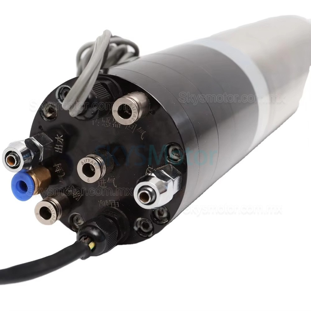 Motor de husillo ATC (cambio autom&aacute;tico de herramientas) refrigerado por agua de 1,5kW, 220V/380V, JGL-80-1.5K, 0,6Nm, 24000RPM, ISO20